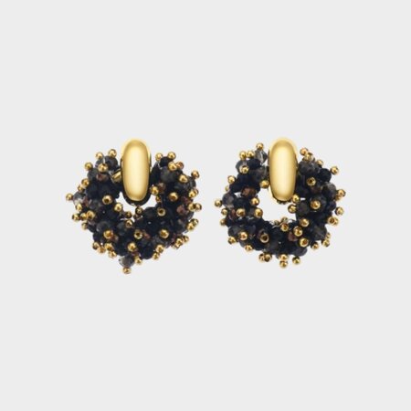 Oorbellen candy rond zwart