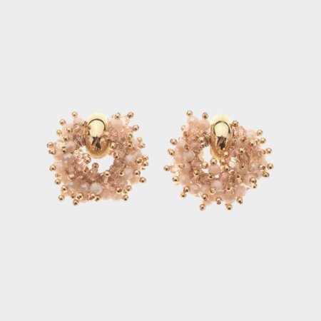 Oorbellen candy rond nude