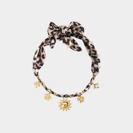 Ketting shawl zon panter