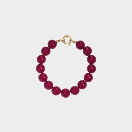 Armband kraal slot aubergine