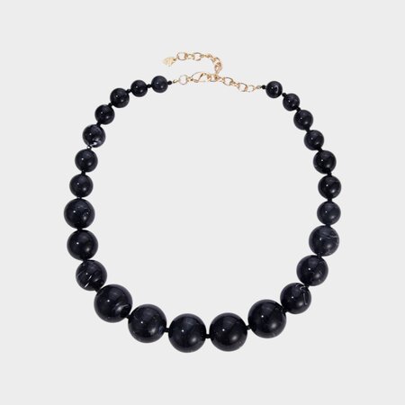 Ketting kraal bol zwart