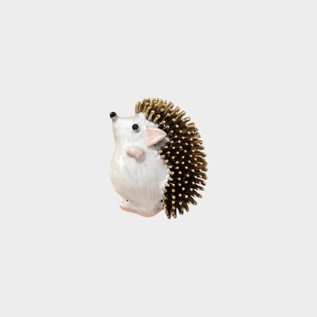 Broche egel wit