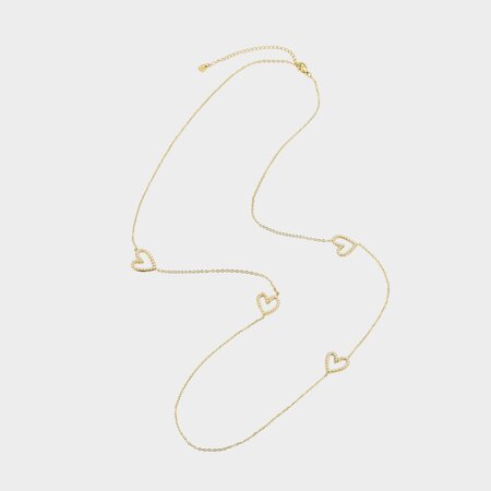 Ketting hart staal parel