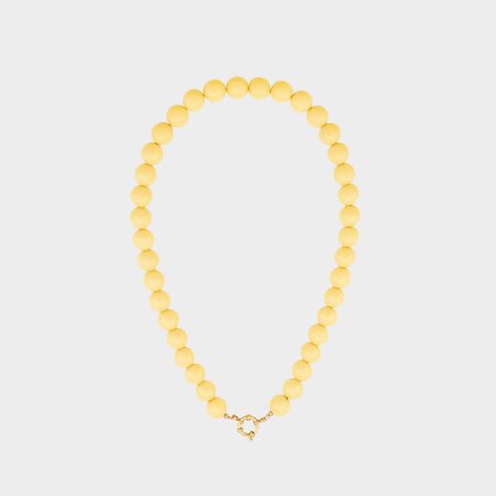 Ketting kraal slot geel