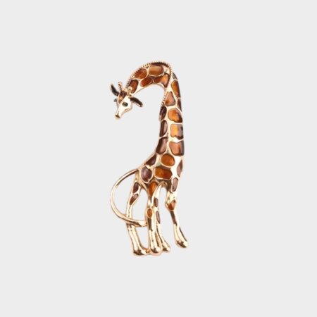 Broche giraffe bruin