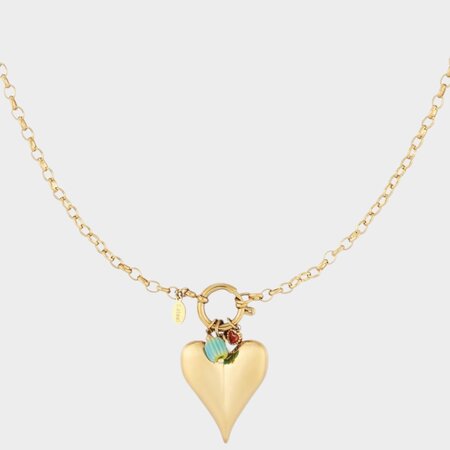 Ketting schakel hart blauw