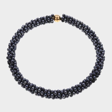 Ketting glas kraal blauw