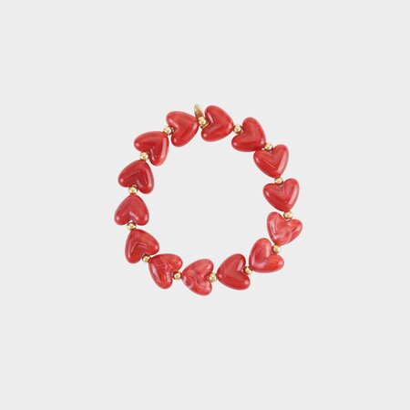 Armband harten staal rood