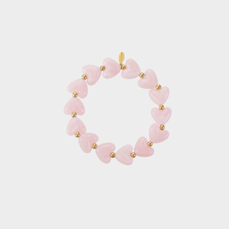 Armband harten staal roze