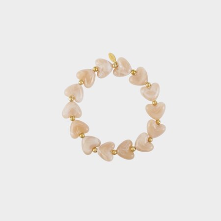 Armband harten staal beige