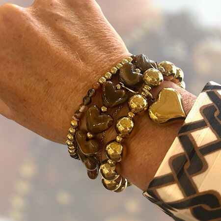 Armband harten staal bruin