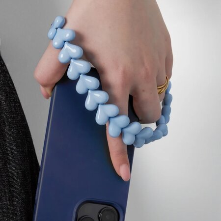 Telefoonkoord hartjes bordeaux