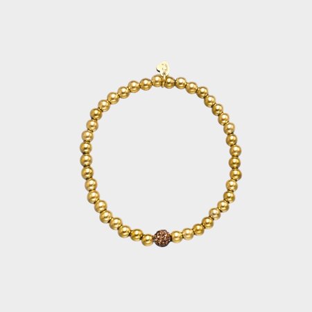 Armband solo crystal bruin