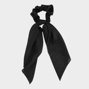 Haar scrunchie strik zwart