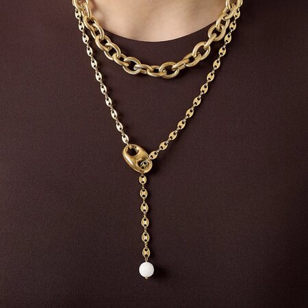 Ketting schakel staal geribbeld