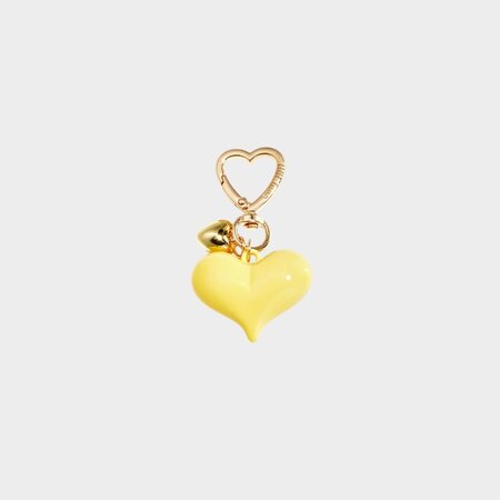 Sleutelhanger hart geel