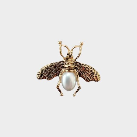 Broche vlieg parel