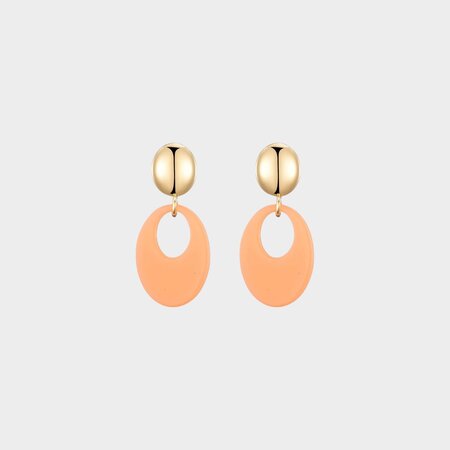 Oorbellen resin oranje