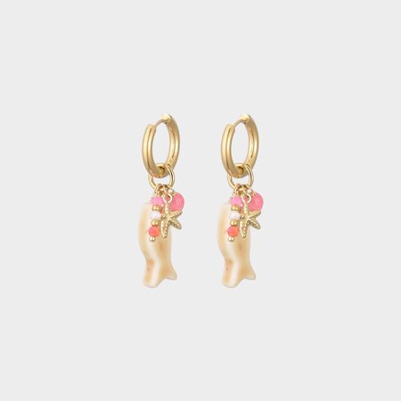 Oorbellen creool vis multi