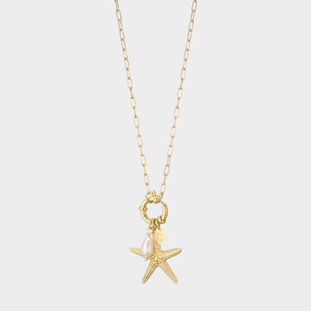 Ketting schakel zeester parel