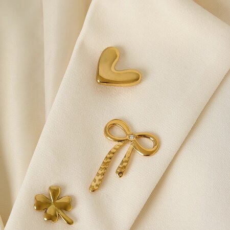 Broche hart strik