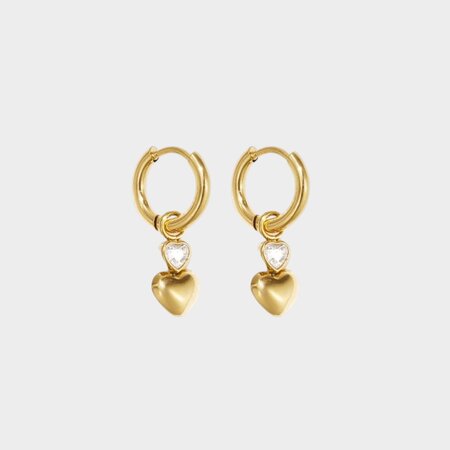 Oorbellen zirconia hart wit