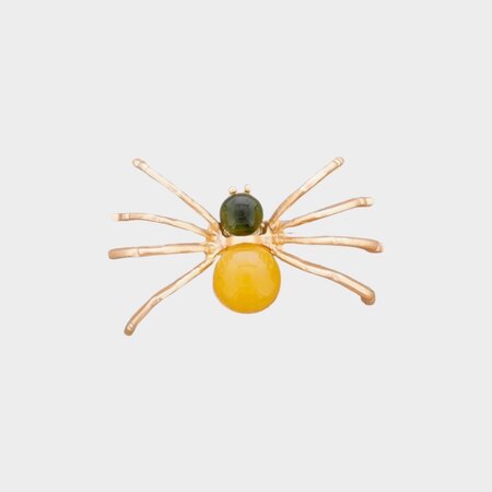 Broche spin okergeel