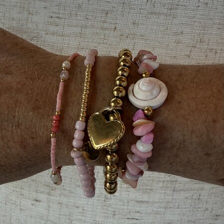 Armband rocaille cognac