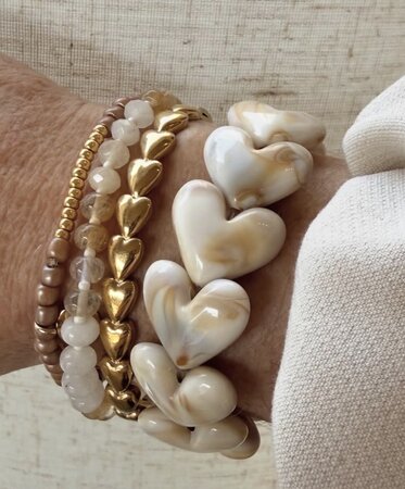 Armband rocaille zand