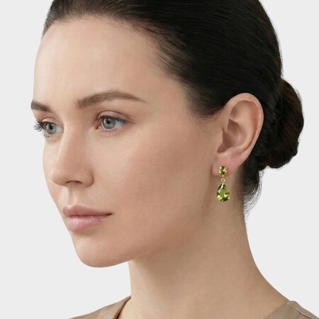 Oorbellen duo crystal roze