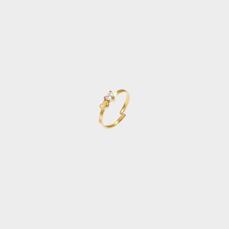 Ring duo hart wit