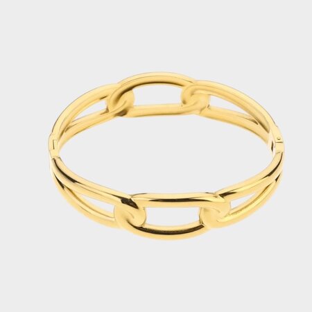 Armband bangle schakel goud