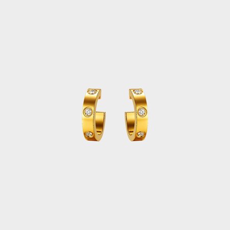 Oorbellen creool zirconia wit