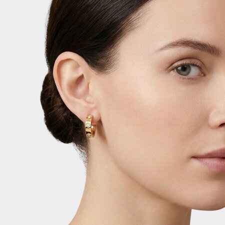Oorbellen creool zirconia wit