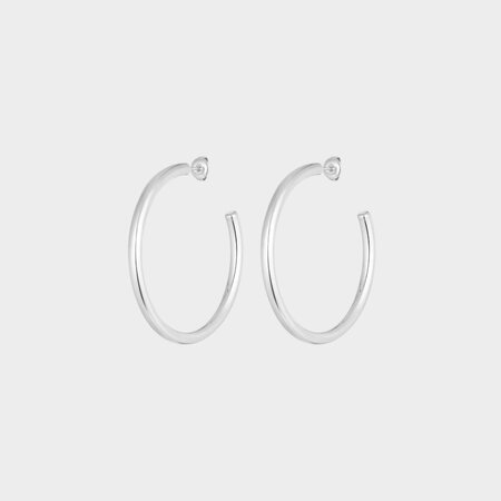 Oorbellen creool staal zilver