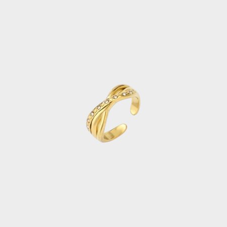 Ring staal crystal