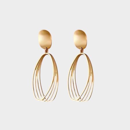 Oorbellen clip goud ovaal