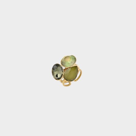 Ring crystal groen