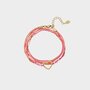 Armband touw staal roze