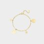 Armband bedel smiley goud