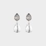 Oorbellen crystal drop zilver
