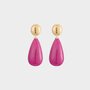 Oorbellen drop resin fuchsia
