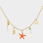 Ketting bedel zeester oranje