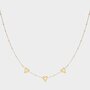 Ketting staal hart trio