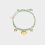 Armband touw aqua hart