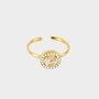 Ring staal zirconia wit