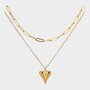 Ketting dubbel schakel hart