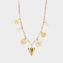 Ketting bedel goud parel