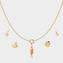Ketting bedel vis fuchsia