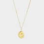 Ketting staal schelp goud